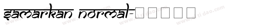Samarkan Normal字体转换